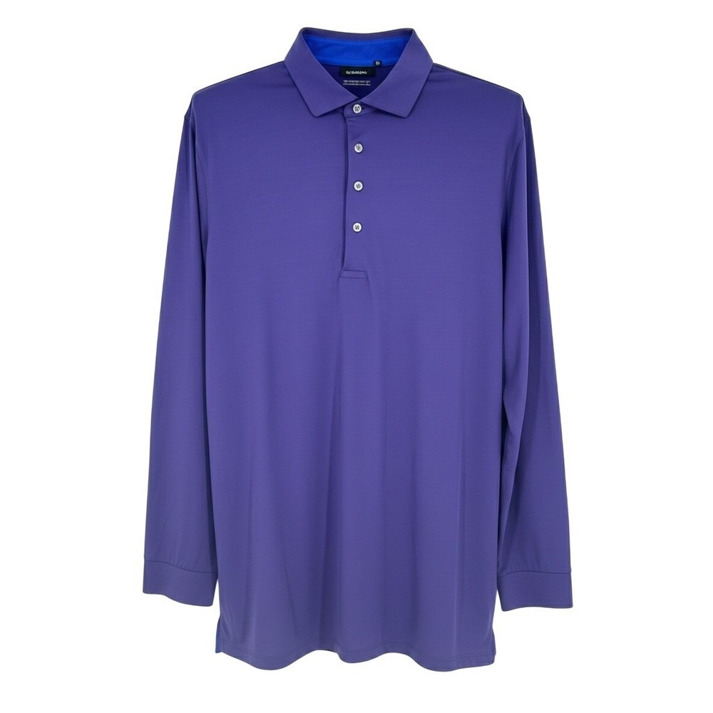 Greyson Men's XL Long Sleeve Golf Polo Shirt Purple Performance‎ 22685 - CJ